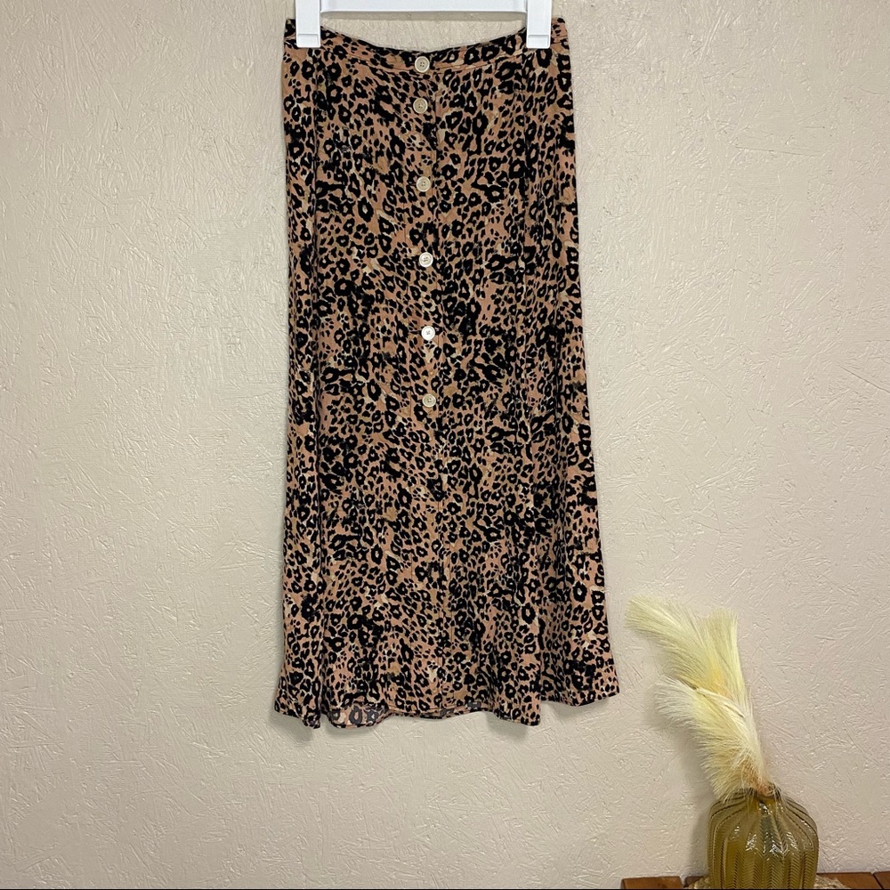 Wilfred Aritzia Amelie Leopard Print Button Front… - image 3